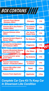 Foxcare All Essential Car Care Kit - 12pcs combo pack